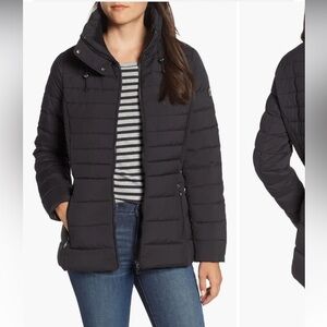 Bernardo Micro Touch Water Resistant Quilted Down Jacket Primaloft Women XS $250